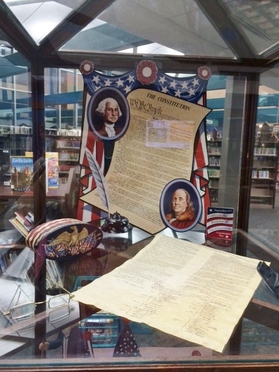 The Constitution display at the Bartlesville Public Library during the moth of September, 2014